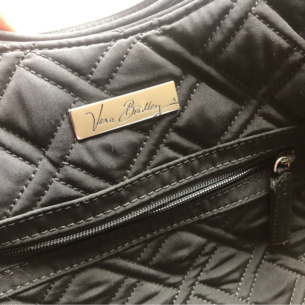 Vera Bradley Quilted Satchel in black